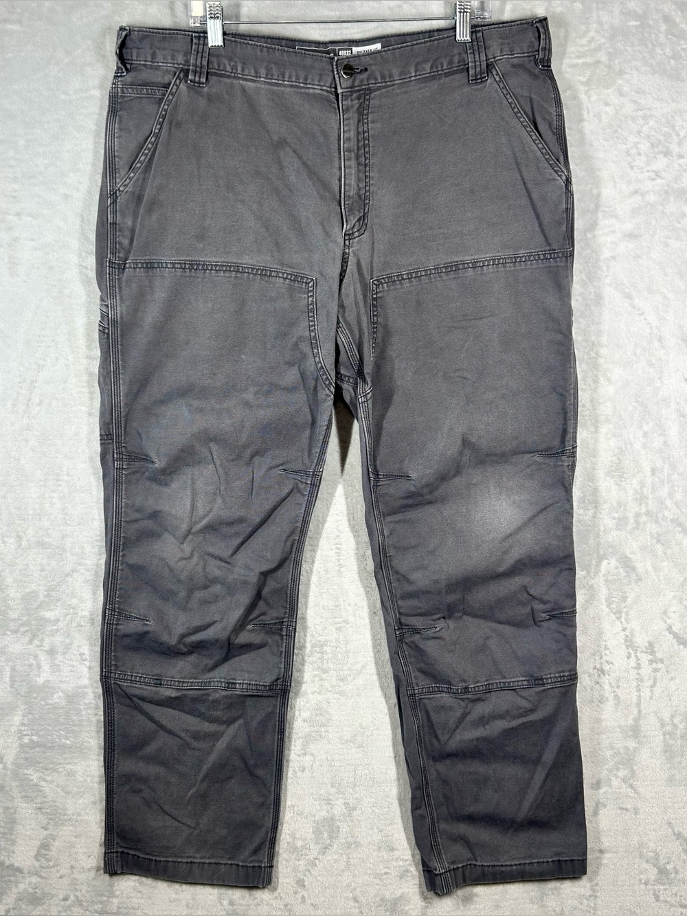 Carhartt Rugged Flex Canvas Double Front Utility Work Pant Mens 40x32 Gray